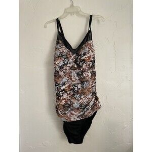 Always For Me Swim Womens 22W Animal Print Plus Size Swimsuit